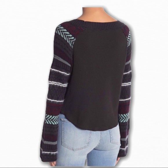 Free People Mixed Material Fairground Sweater - Picture 3 of 7